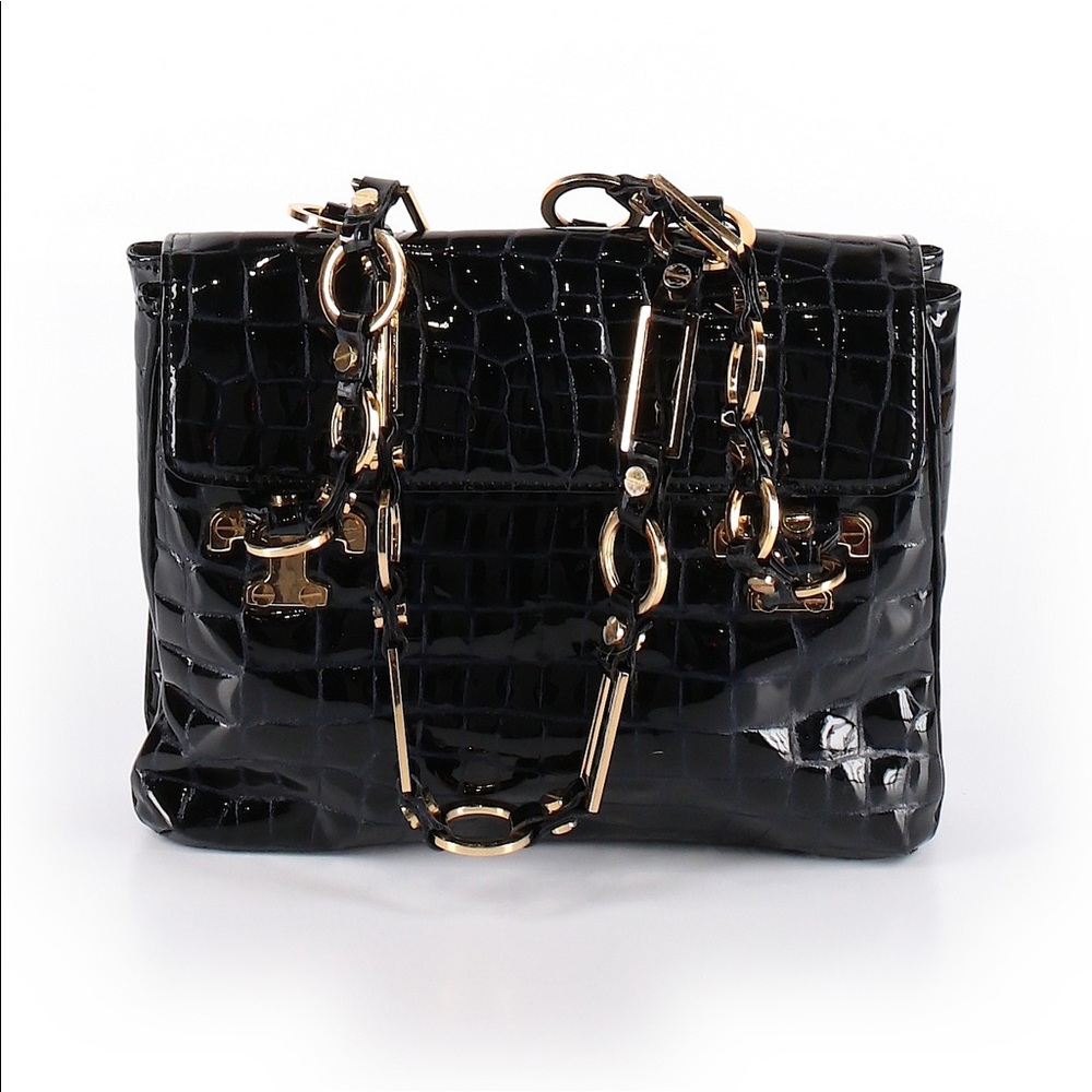 Tory Burch discontinued navy crocodile handbag